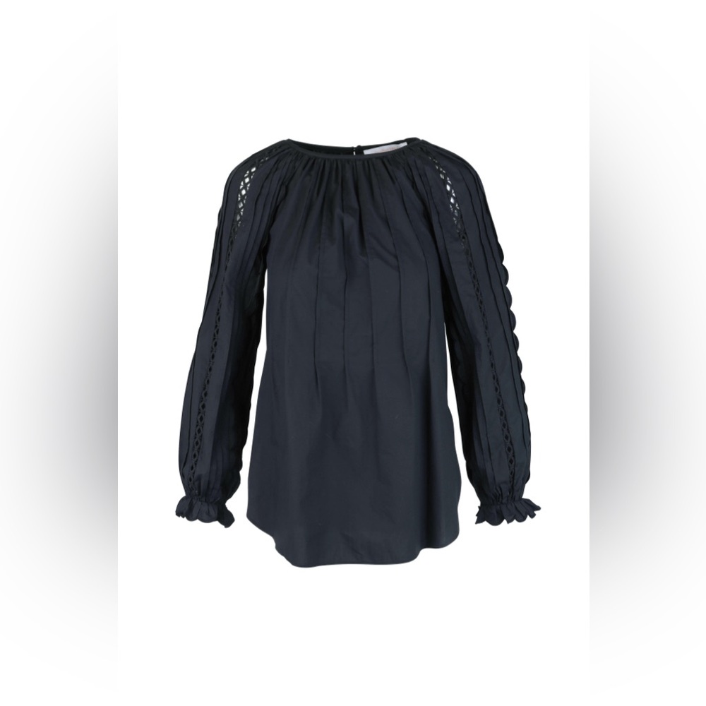 See by Chloe Poplin Embellished Sleeve Top